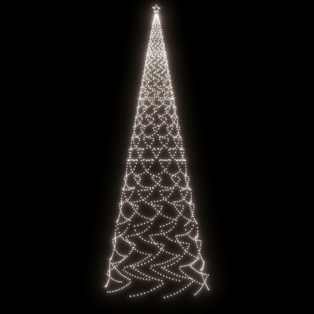 vidaXL Χριστουγεννιάτικο Δέντρο Με Ακίδα 3000 LED Ψυχρό Λευκό 800 εκ.