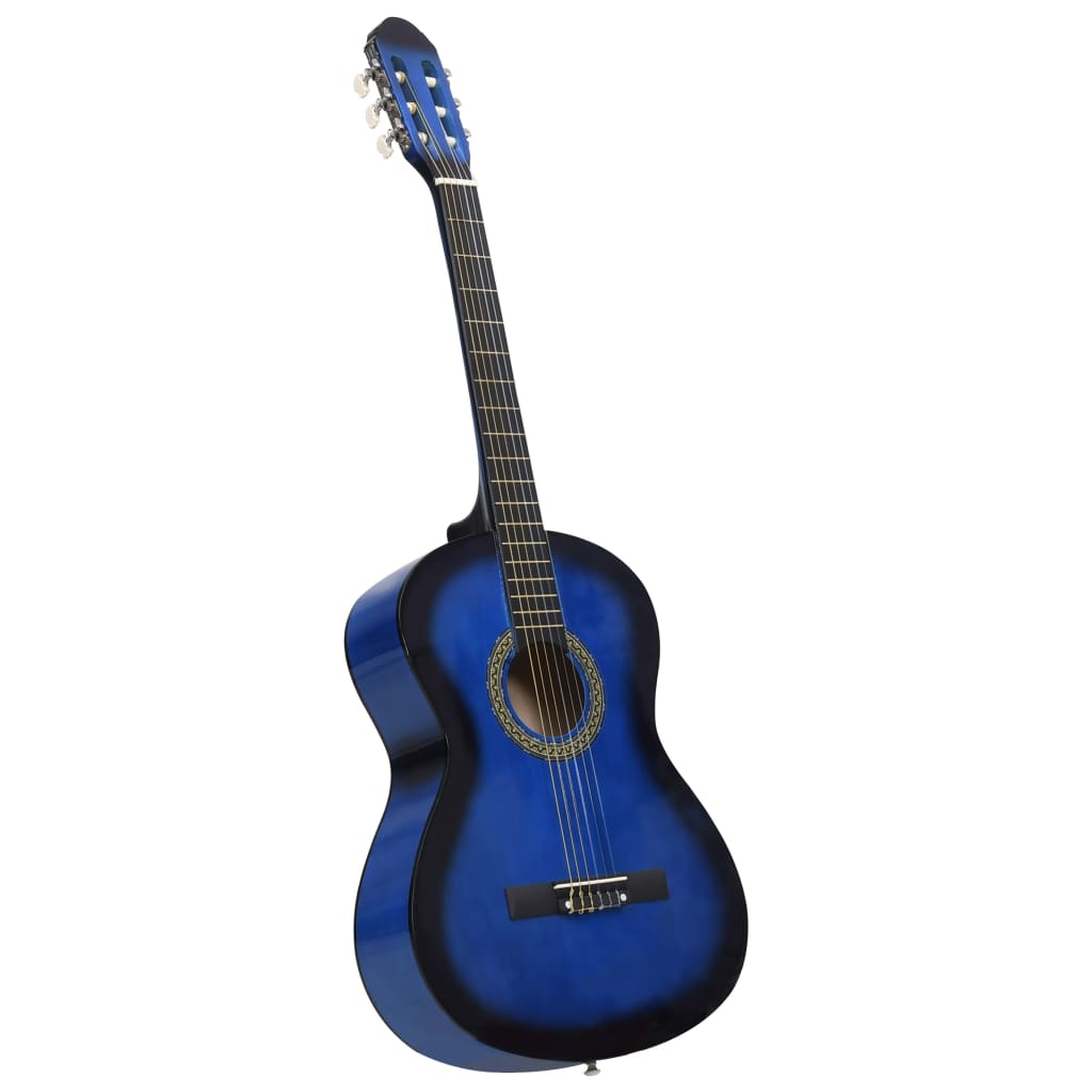 vidaXL Κλασική Κιθάρα για Αρχάριους Μπλε 4/4 39'' με Θήκη