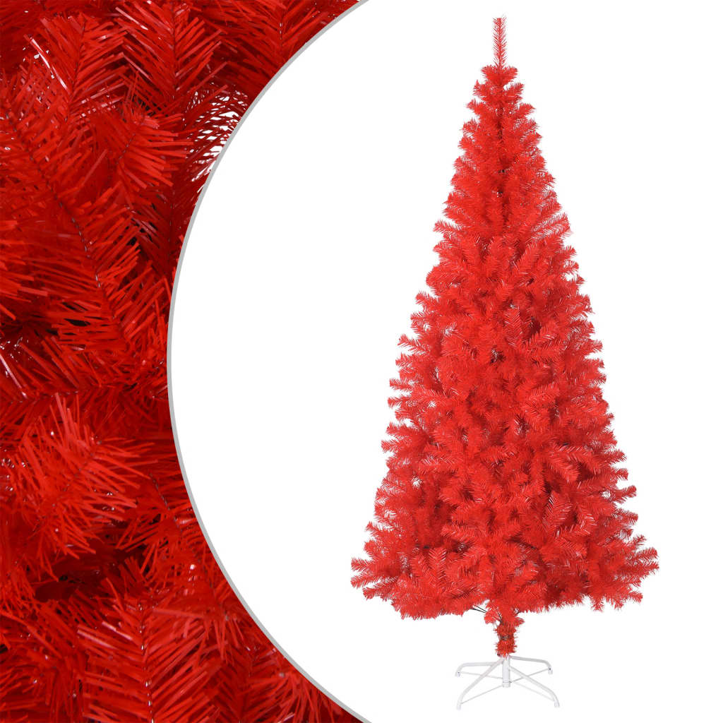 vidaXL Χριστουγεννιάτικο Δέντρο Τεχνητό Με Βάση Κόκκινο 180 εκ. PVC