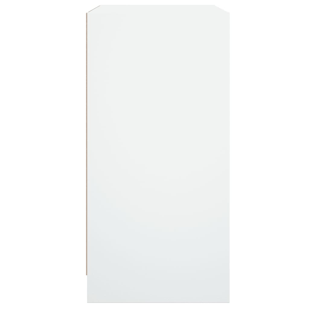 vidaXL Βοηθητικό Ντουλάπι Λευκό 68x37x75,5 εκ. με Γυάλινες Πόρτες