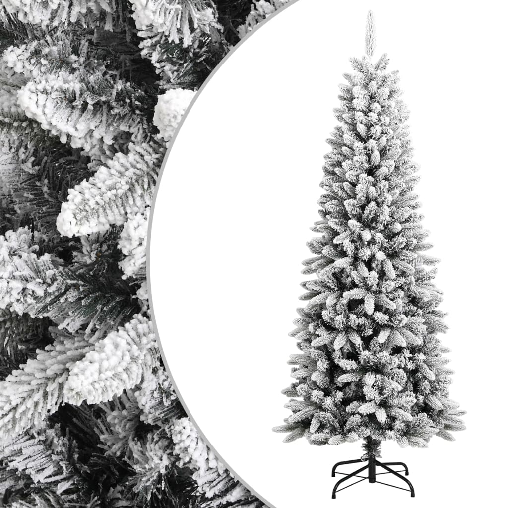 vidaXL Χριστουγεννιάτικο Δέντρο Τεχνητό με Χιόνι 180 εκ. PVC & PE