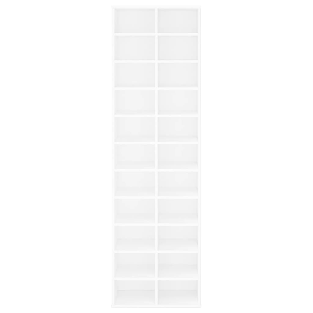 vidaXL Παπουτσοθήκη Λευκή 54 x 34 x 183 εκ. από Μοριοσανίδα