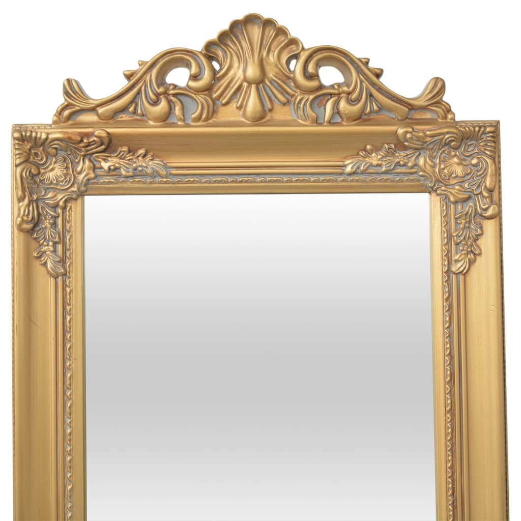 vidaXL Καθρέφτης Επιδαπέδιος με Μπαρόκ Στιλ Χρυσός 160 x 40 εκ.