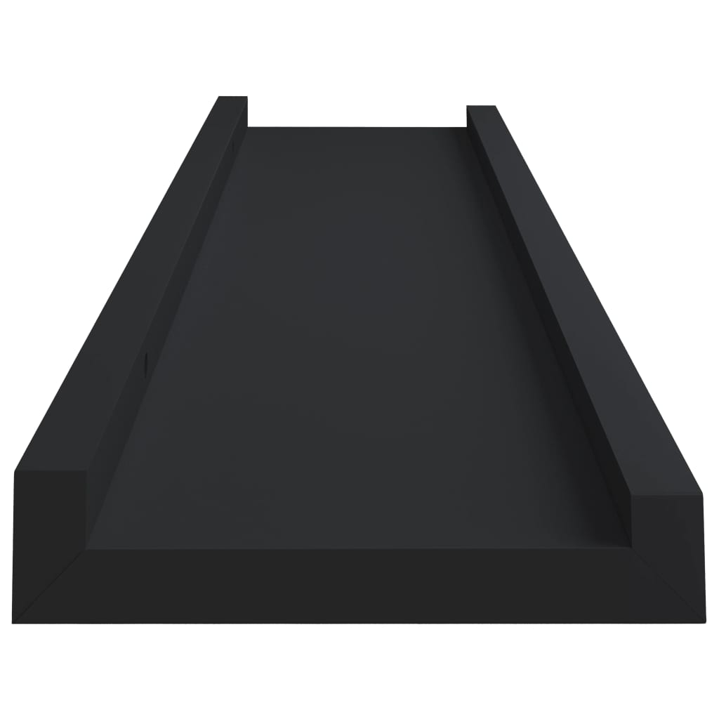 vidaXL Ράφια για Κορνίζες 2 τεμ. Μαύρα 60 x 9 x 3 εκ. από MDF