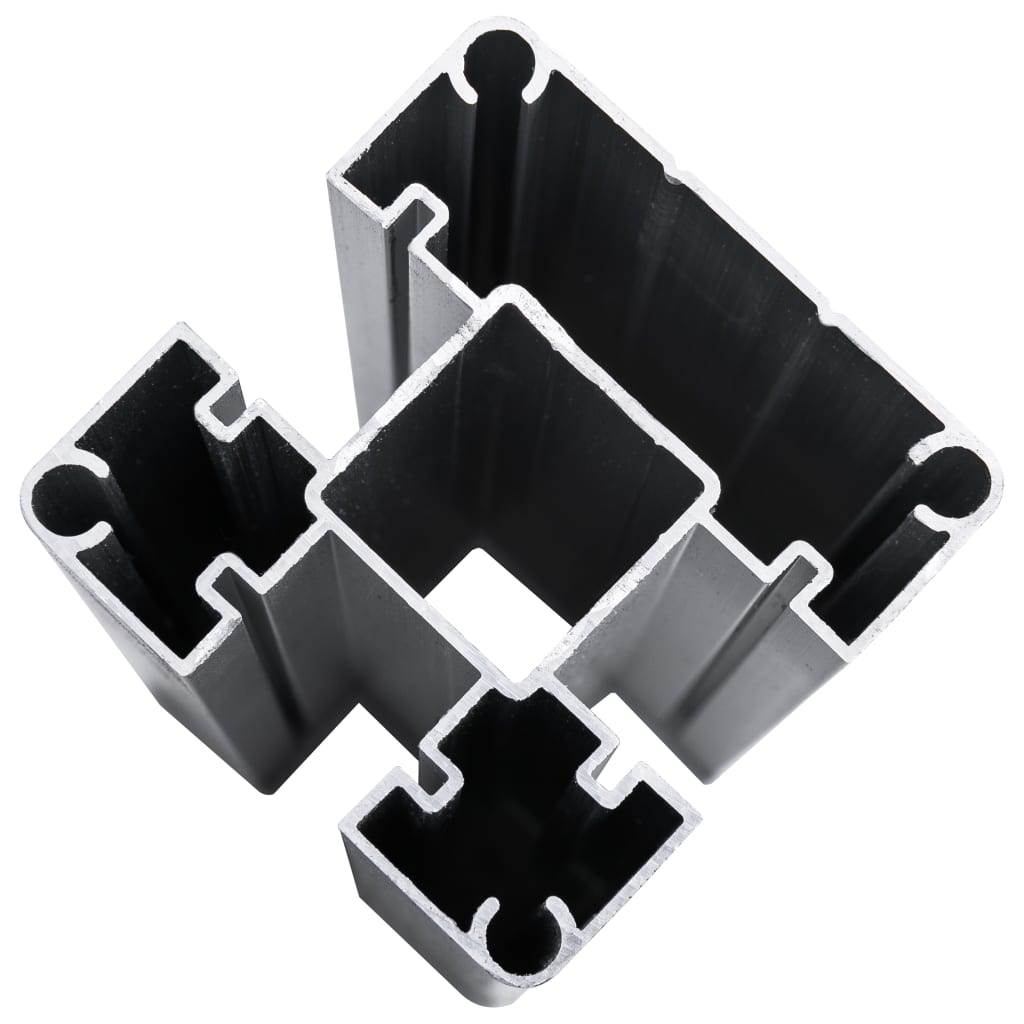 vidaXL Πάνελ Περίφραξης 2 Τετράγωνα + 1 Κεκλιμένο Γκρι 446x186 εκ. WPC