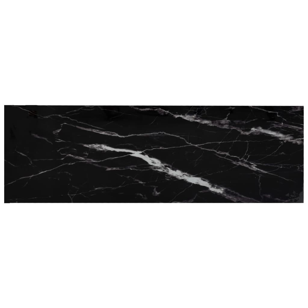 vidaXL Ράφι Μαύρο και Διαφανές Μάρμαρο 100 x 36 x 168 εκ. Ψημένο Γυαλί