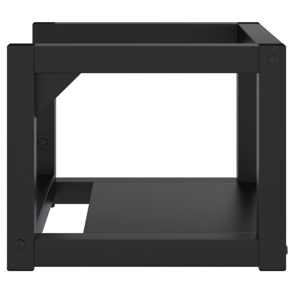 vidaXL Έπιπλο Μπάνιου Επιτοίχιο Μαύρο 40 x 38 x 31 εκ. Σιδερένιο