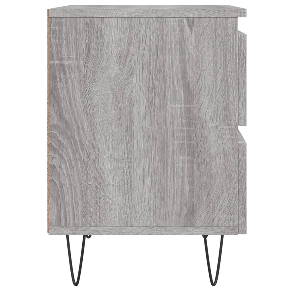 vidaXL Κομοδίνο Γκρι Sonoma 40 x 35 x 50 εκ. από Επεξεργασμένο Ξύλο