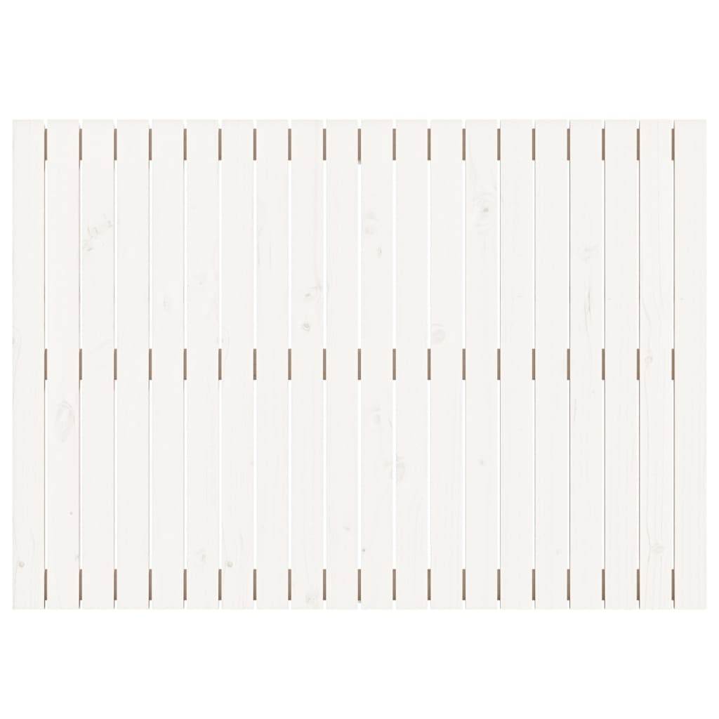 vidaXL Κεφαλάρι Τοίχου Λευκό 127,5x3x90 εκ. από Μασίφ Ξύλο Πεύκου
