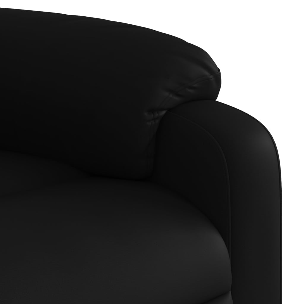 vidaXL Πολυθρόνα Ανακλινόμενη Μαύρη από Συνθετικό Δέρμα