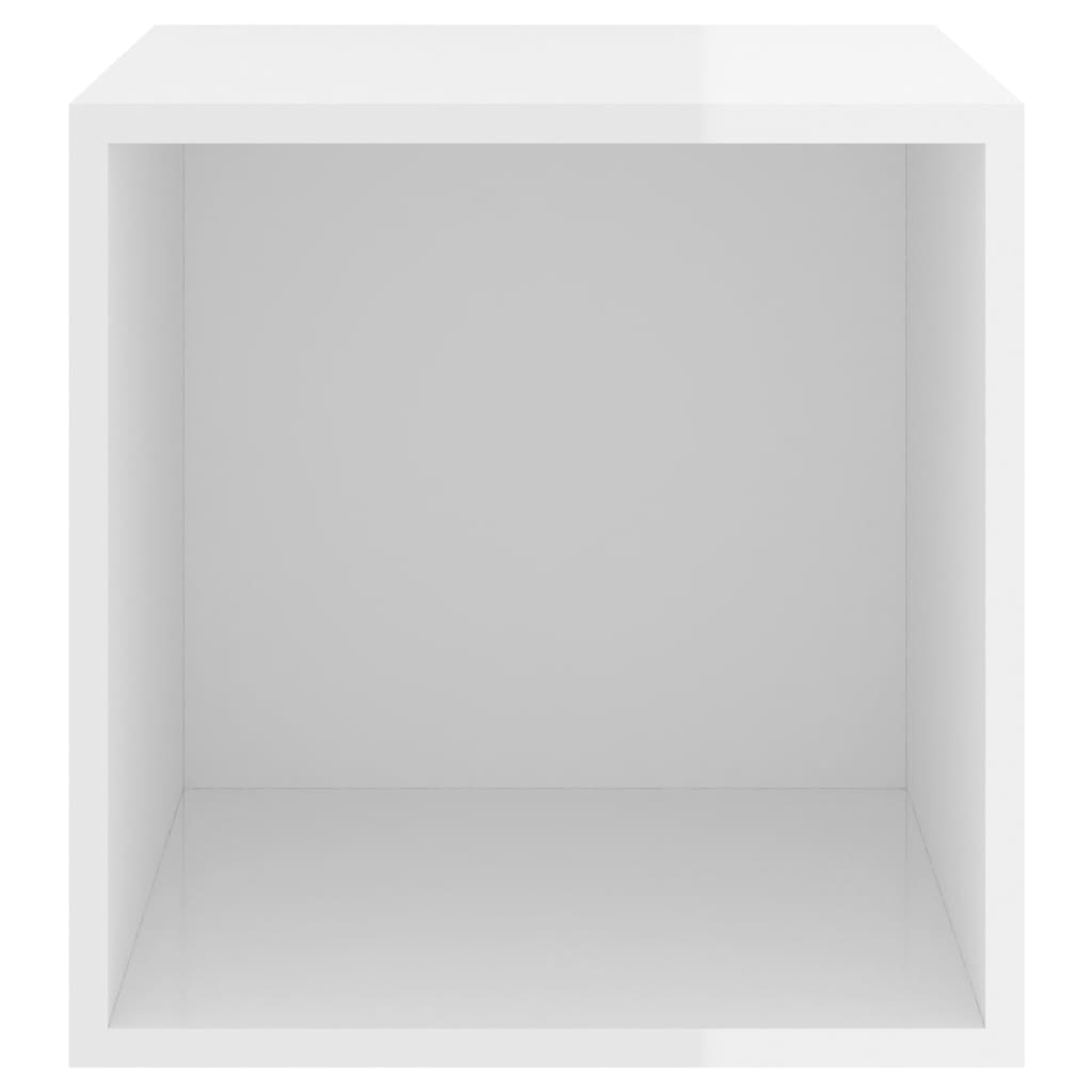 vidaXL Ντουλάπι Τοίχου Γυαλιστερό Λευκό 37 x 37 x 37 εκ. Μοριοσανίδα