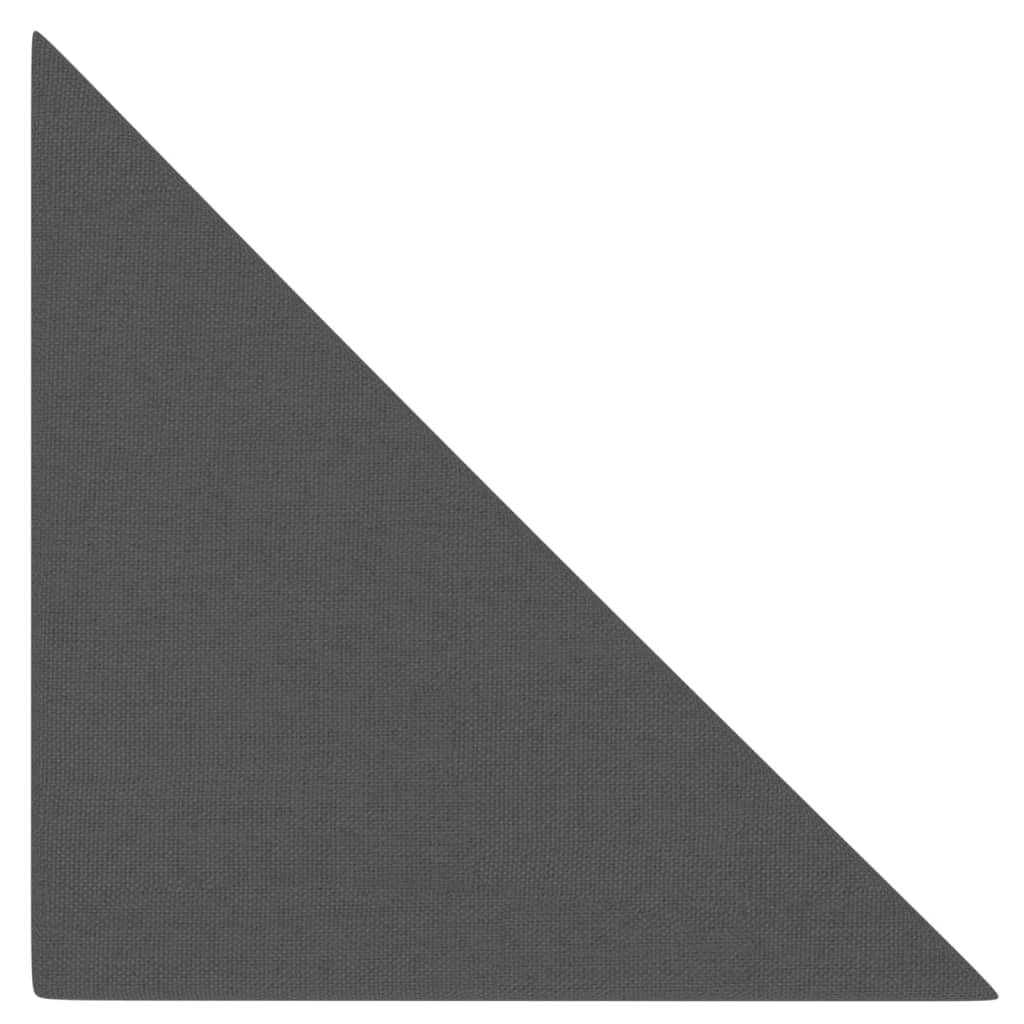 vidaXL Πάνελ Τοίχου 12 τεμ. Σκούρο Γκρι 30 x 30 εκ. 0,54 μ² Υφασμάτινα
