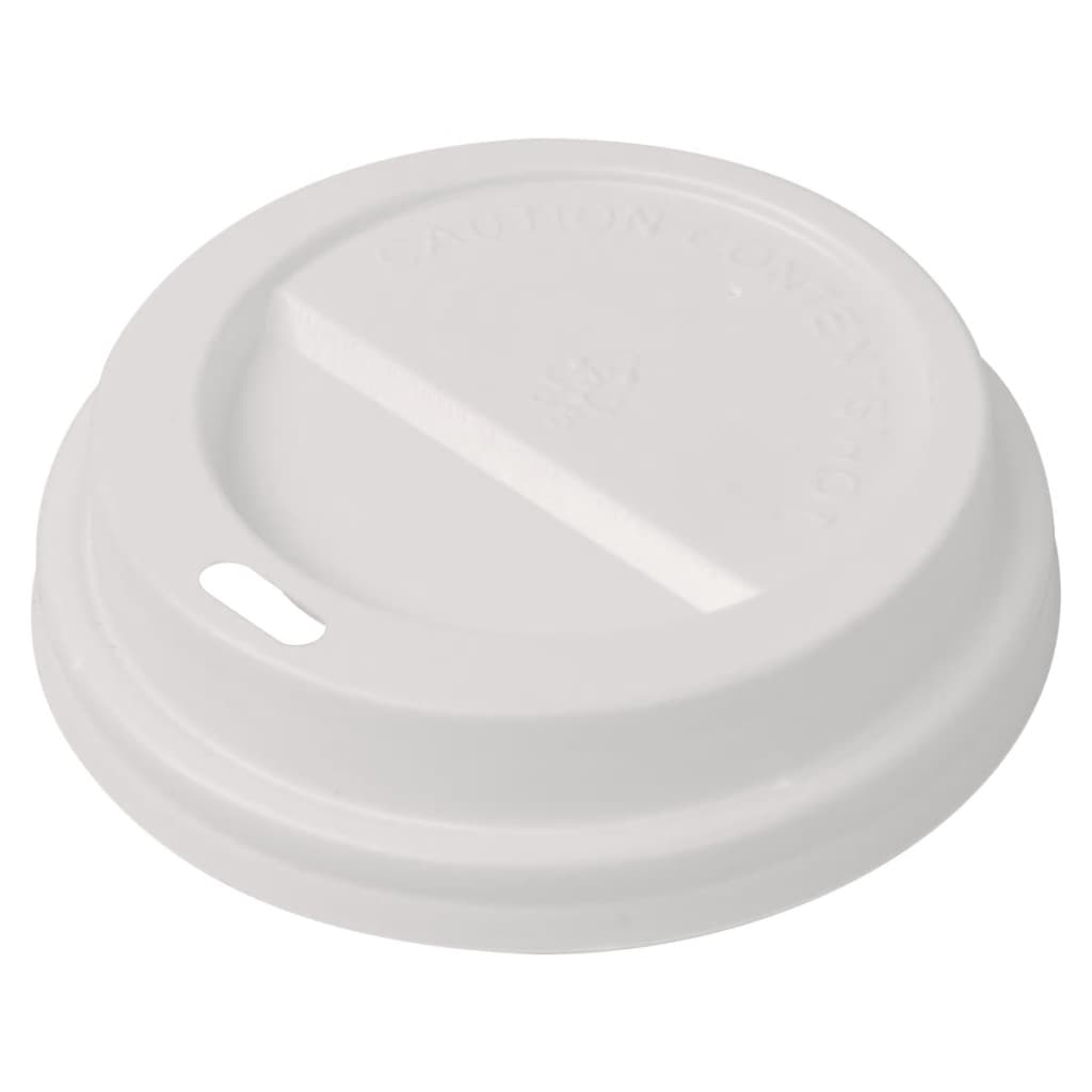 vidaXL Καπάκια για Ποτήρια Καφέ μιας Χρήσης 1000 τεμ. 80 χιλ. Πλαστικά
