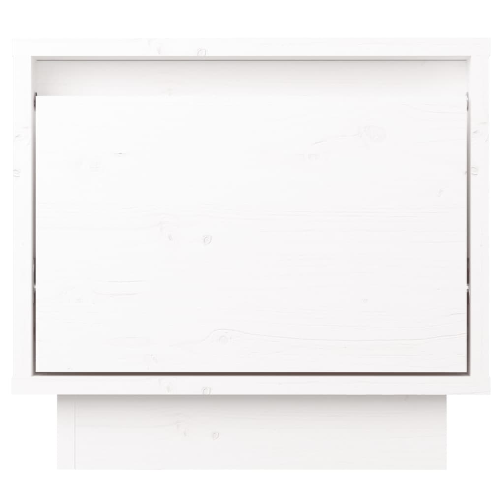 vidaXL Κομοδίνα 2 τεμ. Λευκά 35 x 34 x 32 εκ. από Μασίφ Ξύλο Πεύκου