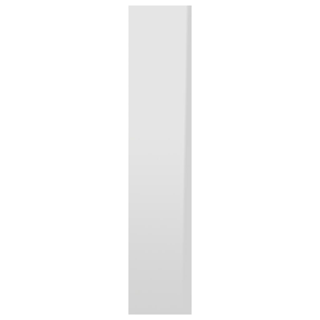 vidaXL Ραφιέρα Τοίχου Γυαλιστερό Λευκό 90x16x78 εκ. από Μοριοσανίδα