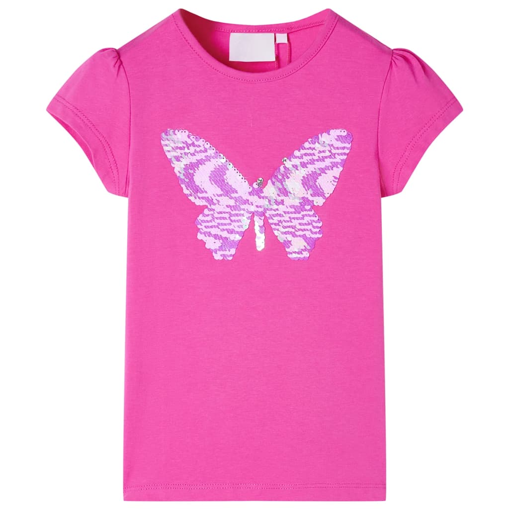 Μπλουζάκι Παιδικό με Πολύ Κοντά Μανίκια Σκούρο ροζ 92