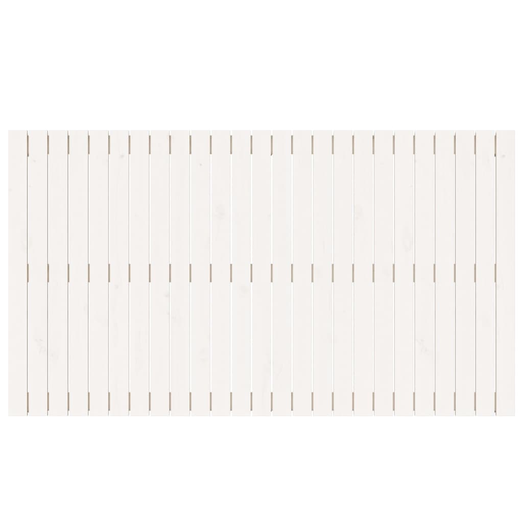vidaXL Κεφαλάρι Τοίχου Λευκό 159,5x3x90 εκ. από Μασίφ Ξύλο Πεύκου