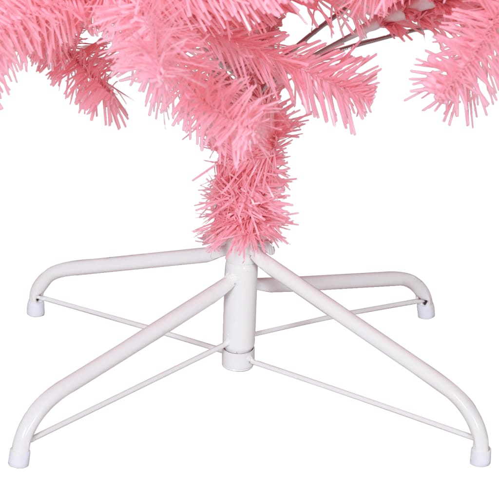 vidaXL Χριστουγεννιάτικο Δέντρο Τεχνητό Με Βάση Ροζ 240 εκ. PVC