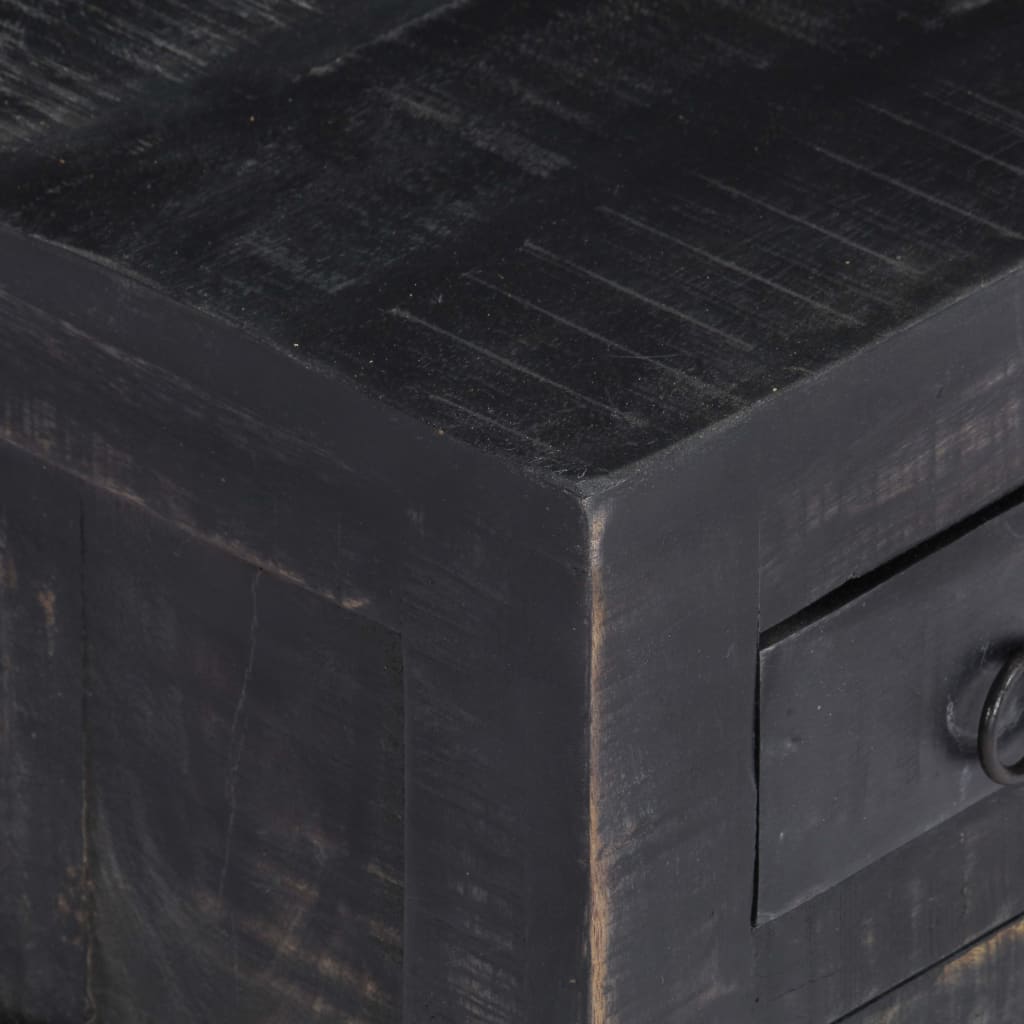 vidaXL Τραπεζάκι Σαλονιού Μαύρο 65 x 65 x 30 εκ. από Μασίφ Ξύλο Μάνγκο