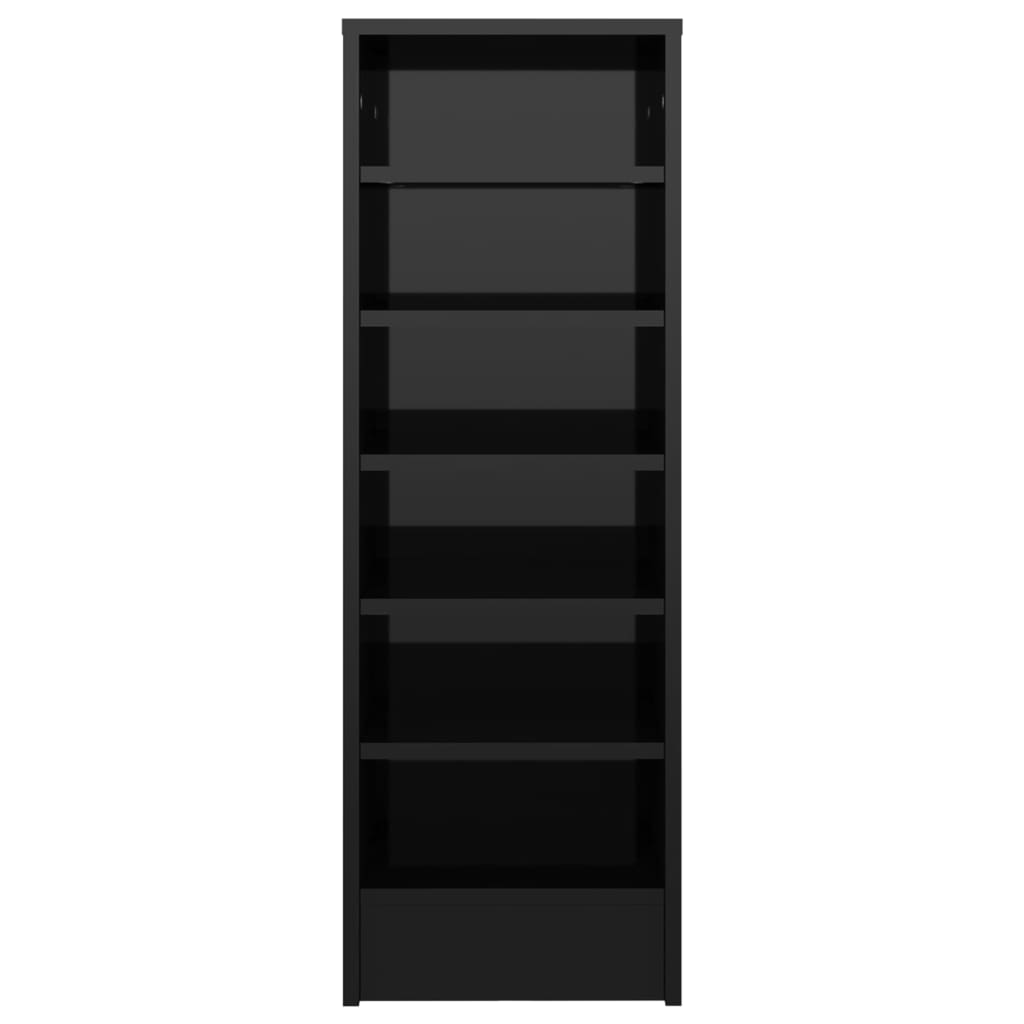 vidaXL Παπουτσοθήκη Γυαλιστερό Μαύρο 31,5x35x90 εκ. από Μοριοσανίδα