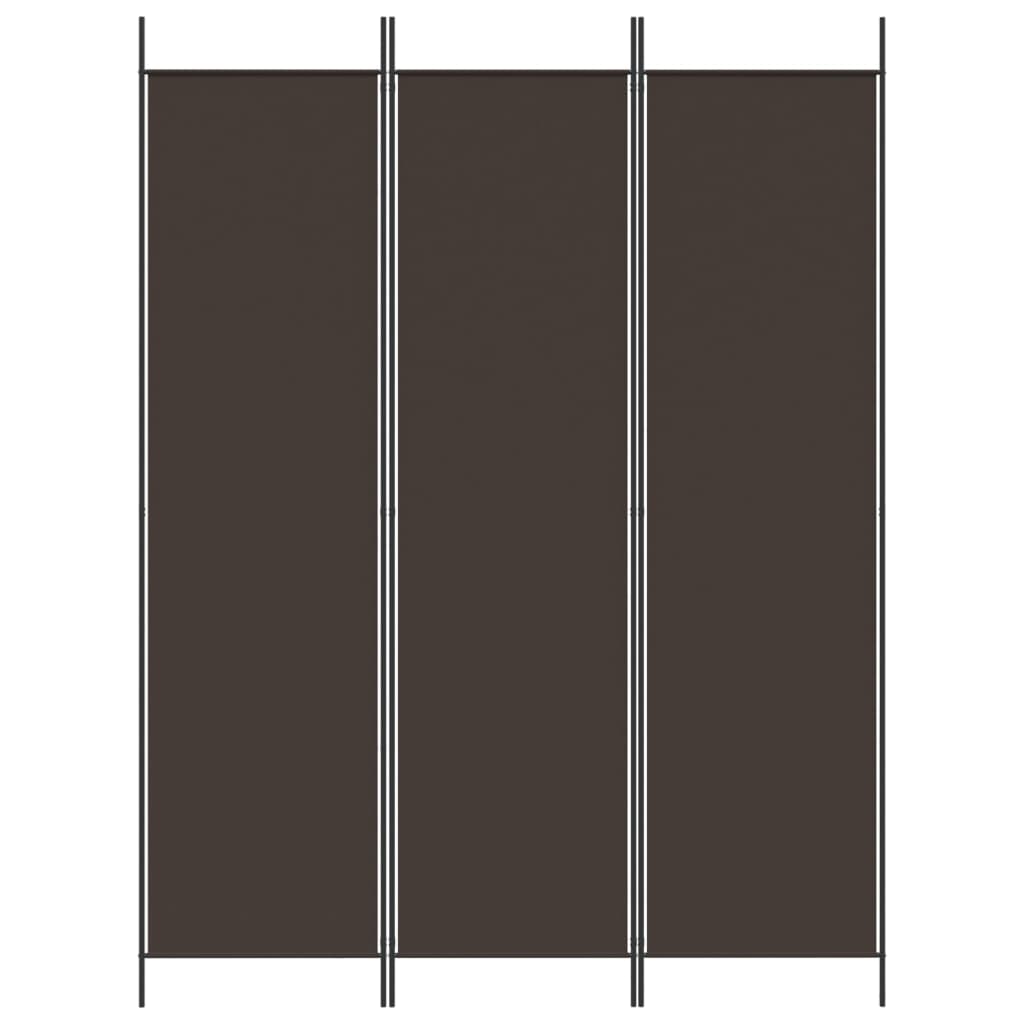 vidaXL Διαχωριστικό Δωματίου με 3 Πάνελ Καφέ 150x200 εκ. από Ύφασμα