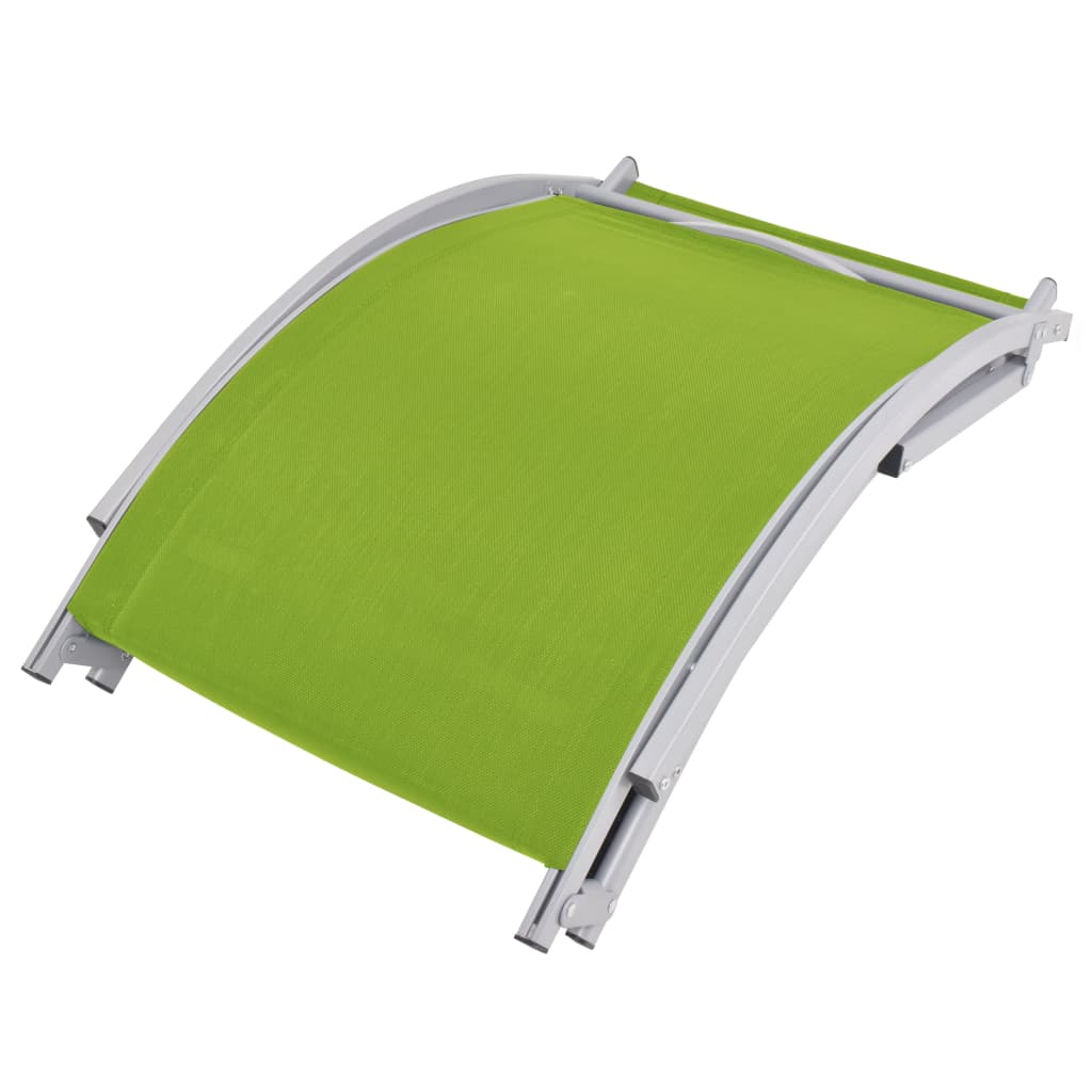 vidaXL Ξαπλώστρες Πτυσσόμενες 2 τεμ. Πράσινες από Textilene