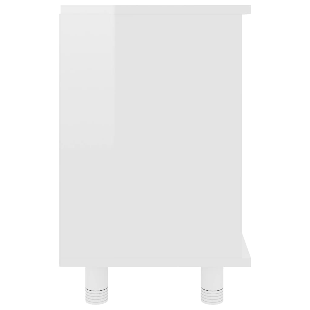 vidaXL Ντουλάπι Νιπτήρα Γυαλιστερό Λευκό 60x32x53,5 εκ. Μοριοσανίδα