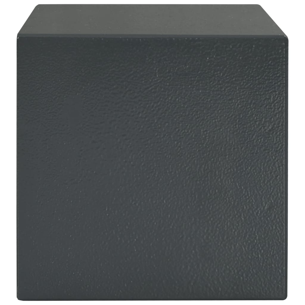 vidaXL Χρηματοκιβώτιο με Κλειδί Σκούρο Γκρι 23 x 17 x 17 εκ. Ατσάλινο