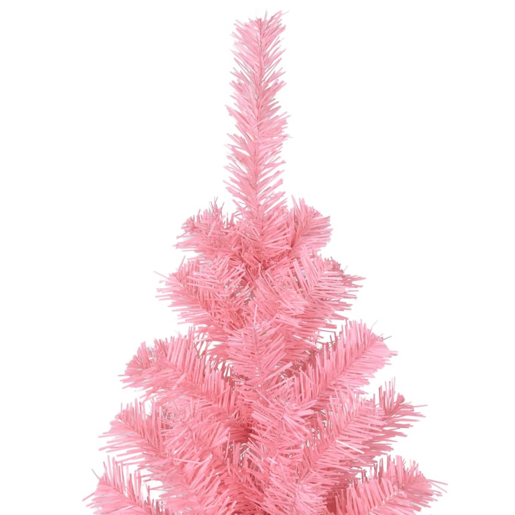 vidaXL Χριστουγεννιάτικο Δέντρο Τεχνητό Με Βάση Ροζ 210 εκ. PVC