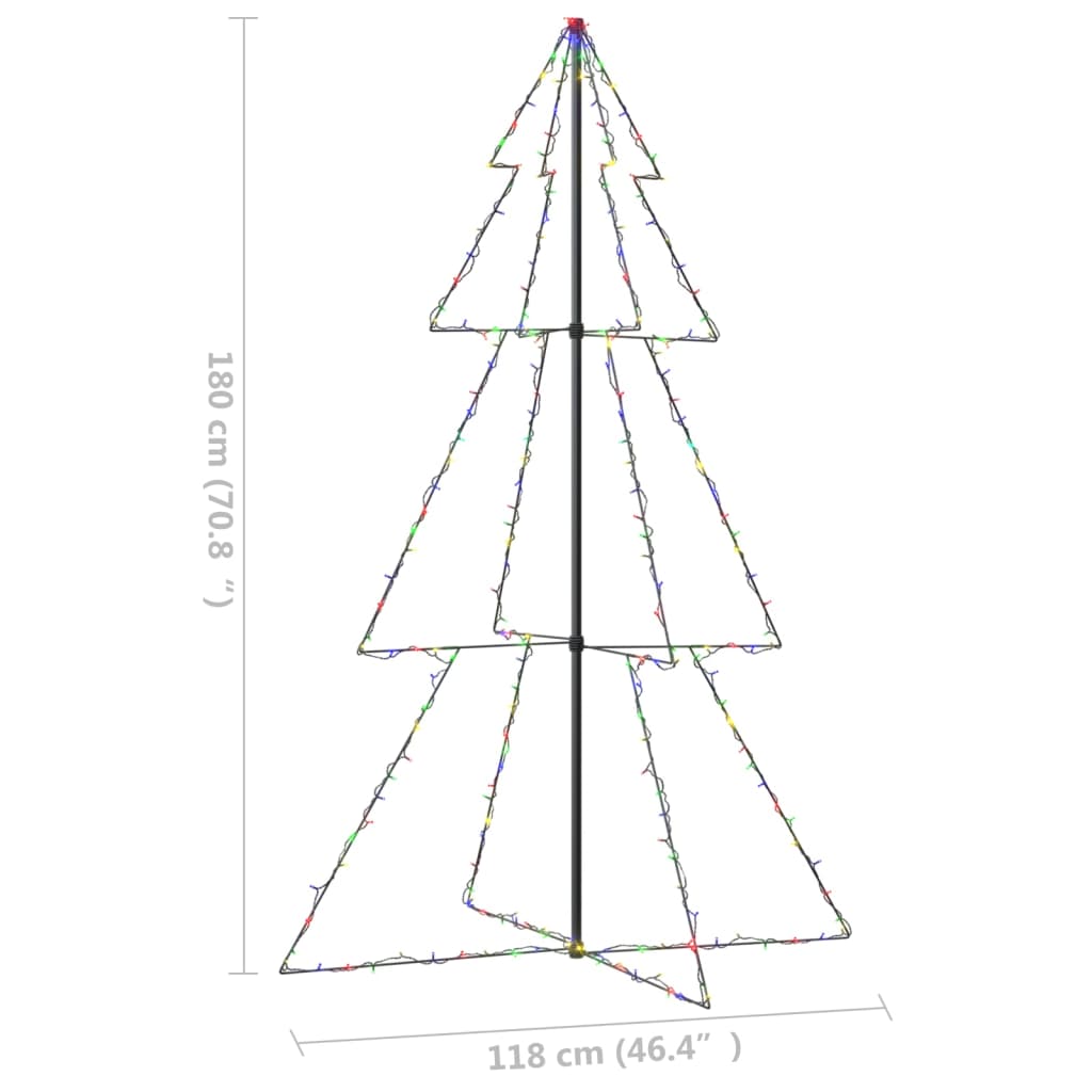 vidaXL Δέντρο από Φωτάκια 240 LED Εσωτ./Εξωτ. Χώρου 118 x 180 εκ.