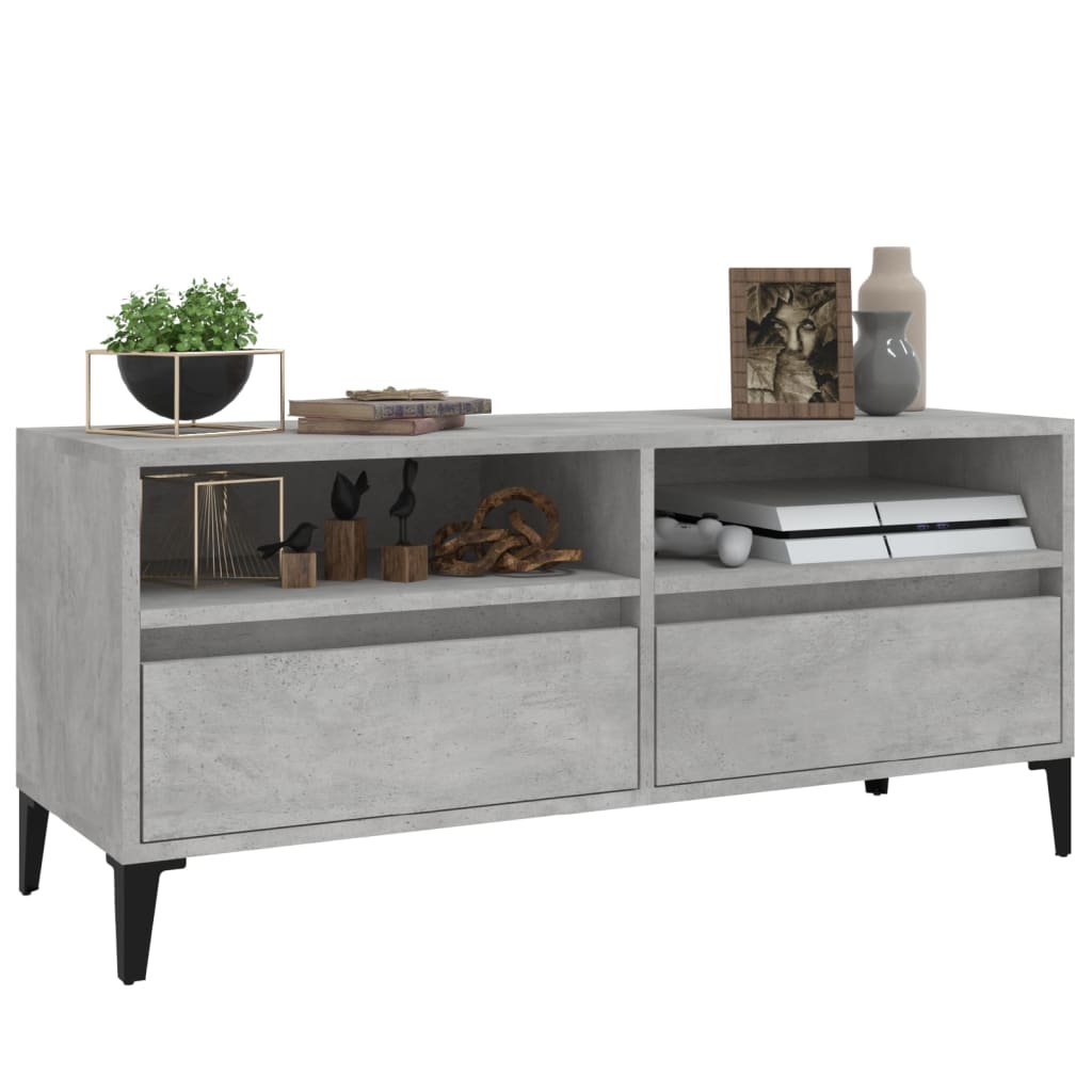 vidaXL Έπιπλο Τηλεόρασης Γκρι Σκυρ. 100 x 34,5 x 44,5 εκ. Επεξ. Ξύλο