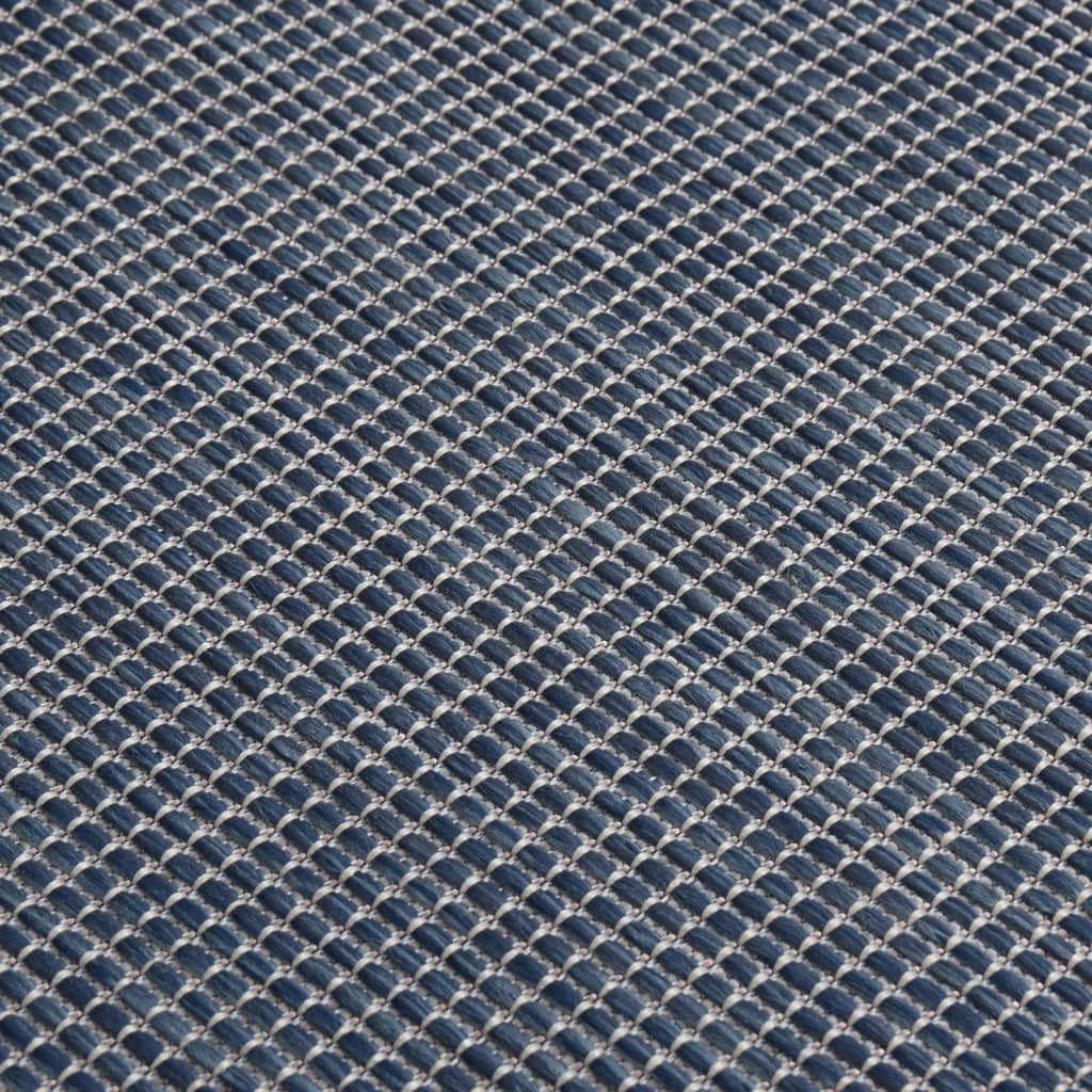 vidaXL Χαλί Εξωτερικού Χώρου με Επίπεδη Ύφανση Μπλε 140 x 200 εκ.