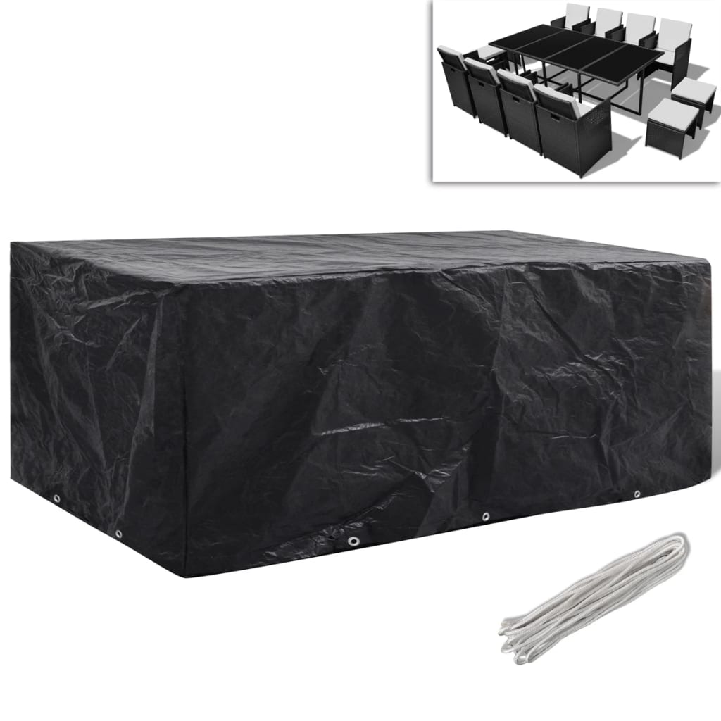 vidaXL Κάλυμμα Επίπλων Κήπου με 8 Κρίκους 229 x 113 x 73 εκ.