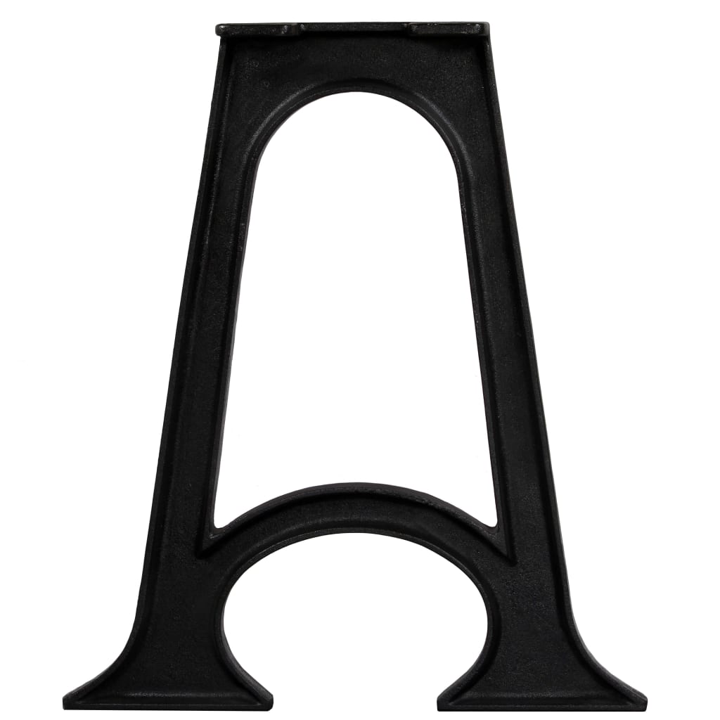 vidaXL Πόδια Τραπεζαρίας Σχήμα «A» με Αψιδωτή Βάση 2 τεμ. Χυτοσίδηρος