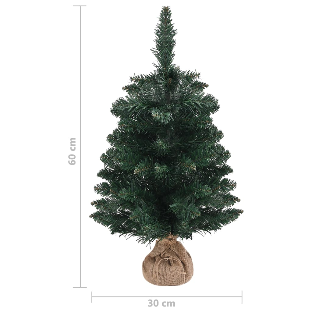 vidaXL Χριστουγεννιάτικο Δέντρο Τεχνητό με Βάση Πράσινο 60 εκ. από PVC