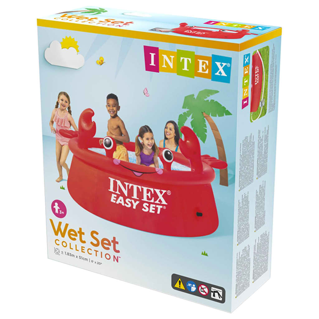 INTEX Πισίνα Φουσκωτή Χαρούμενος Κάβουρας Easy Set 183 x 51 εκ.