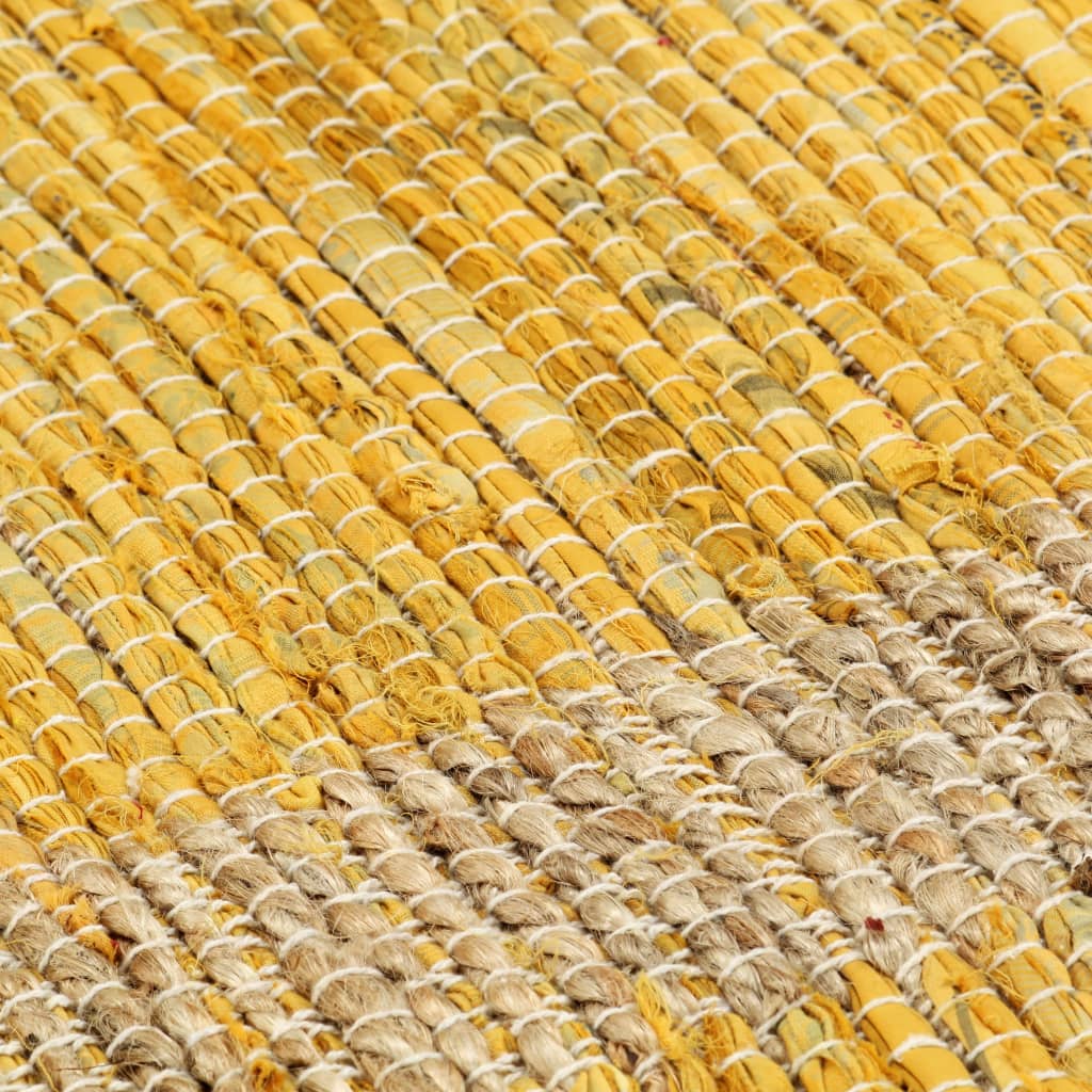 vidaXL Χαλί Χειροποίητο Κίτρινο 160 x 230 εκ. από Γιούτα