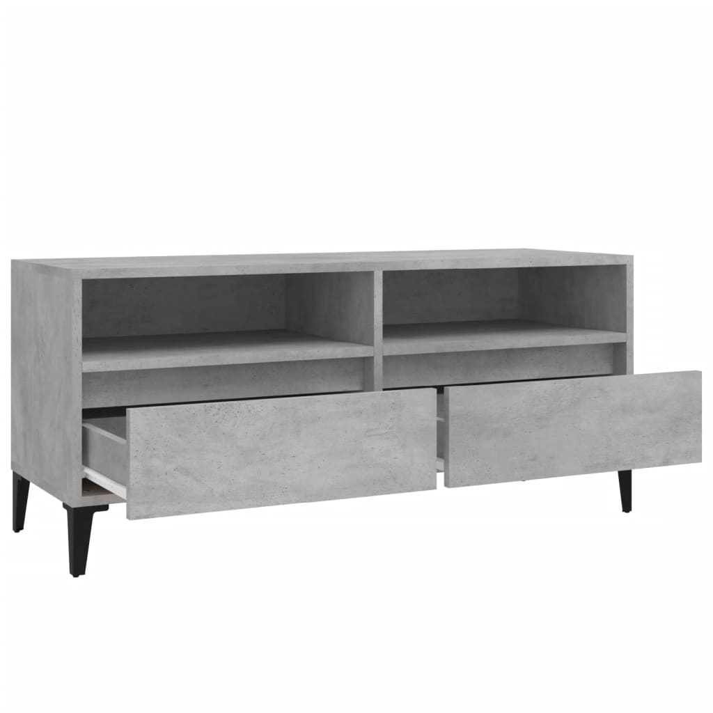 vidaXL Έπιπλο Τηλεόρασης Γκρι Σκυρ. 100 x 34,5 x 44,5 εκ. Επεξ. Ξύλο