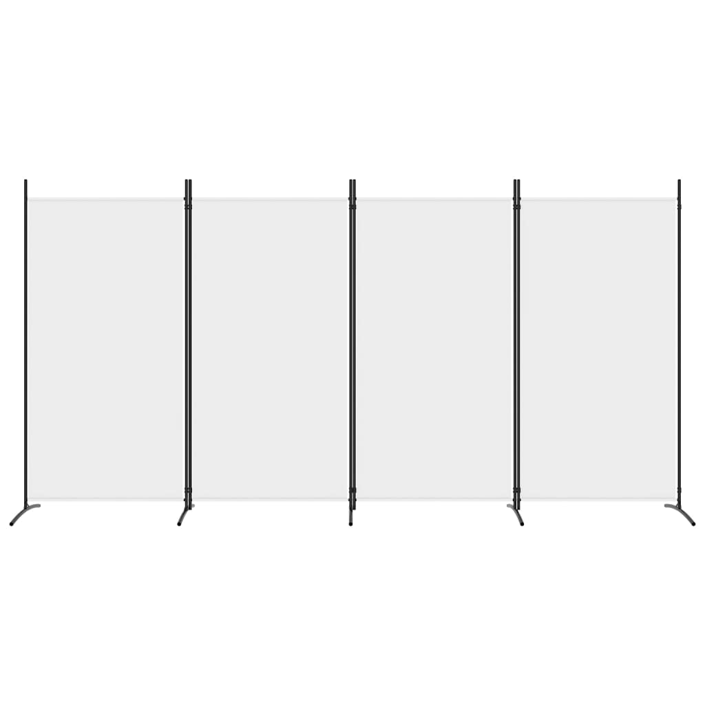vidaXL Διαχωριστικό Δωματίου με 4 Πάνελ Λευκό 346x180 εκ. από Ύφασμα