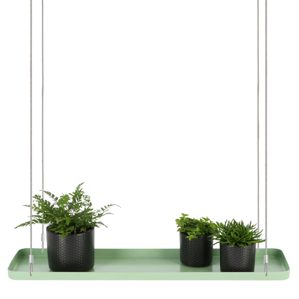 Esschert Design Δίσκος Φυτών Κρεμαστός Ορθογώνιος Πράσινος L