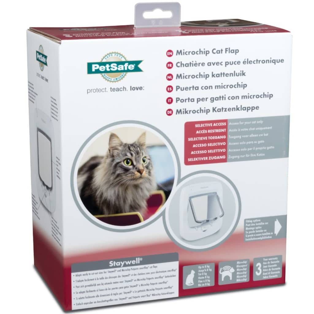 PetSafe Πορτάκι Γάτας με Μικροτσίπ Λευκό PPA19-16145