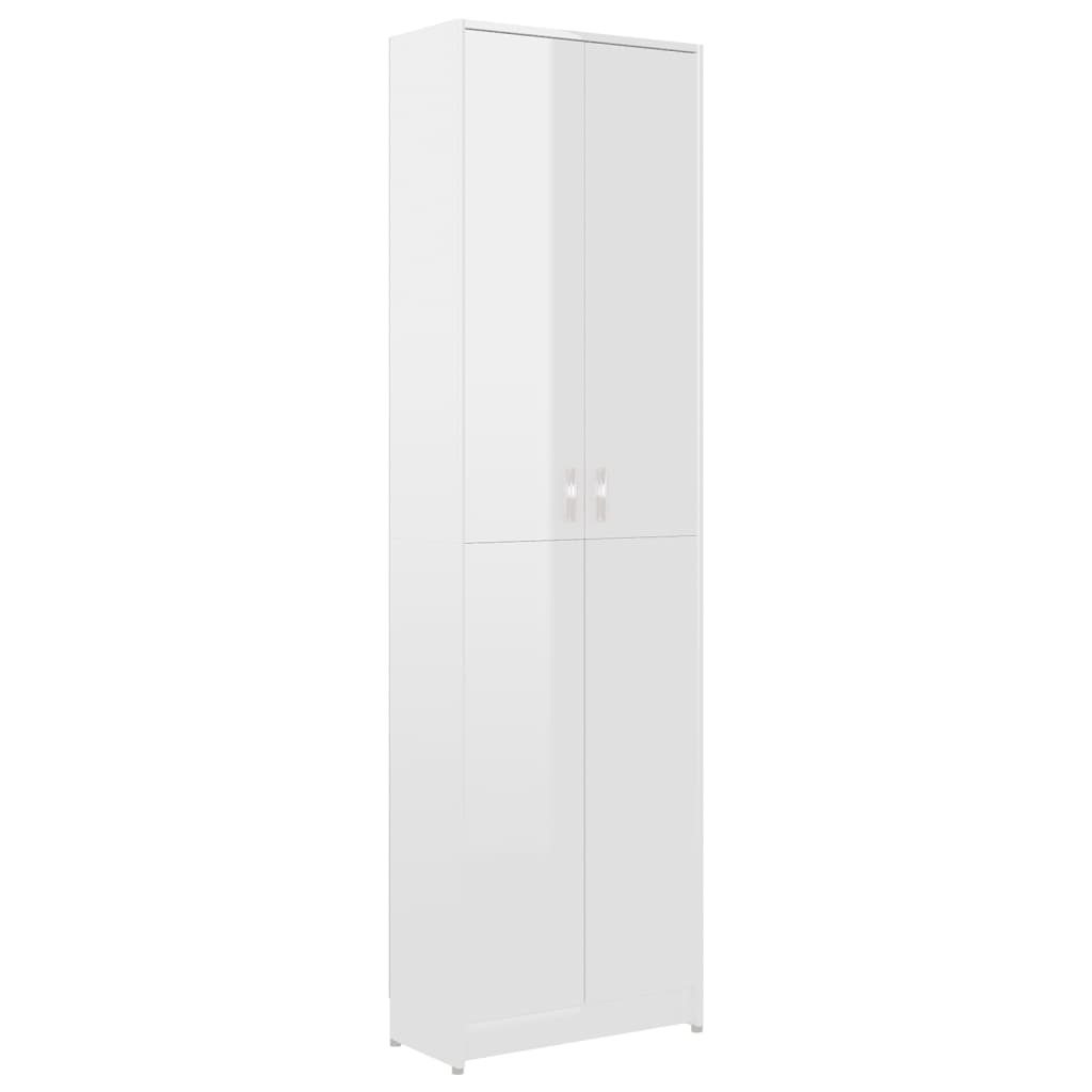 vidaXL Ντουλάπα Διαδρόμου Γυαλιστερό Λευκό 55x25x189 εκ. Μοριοσανίδα