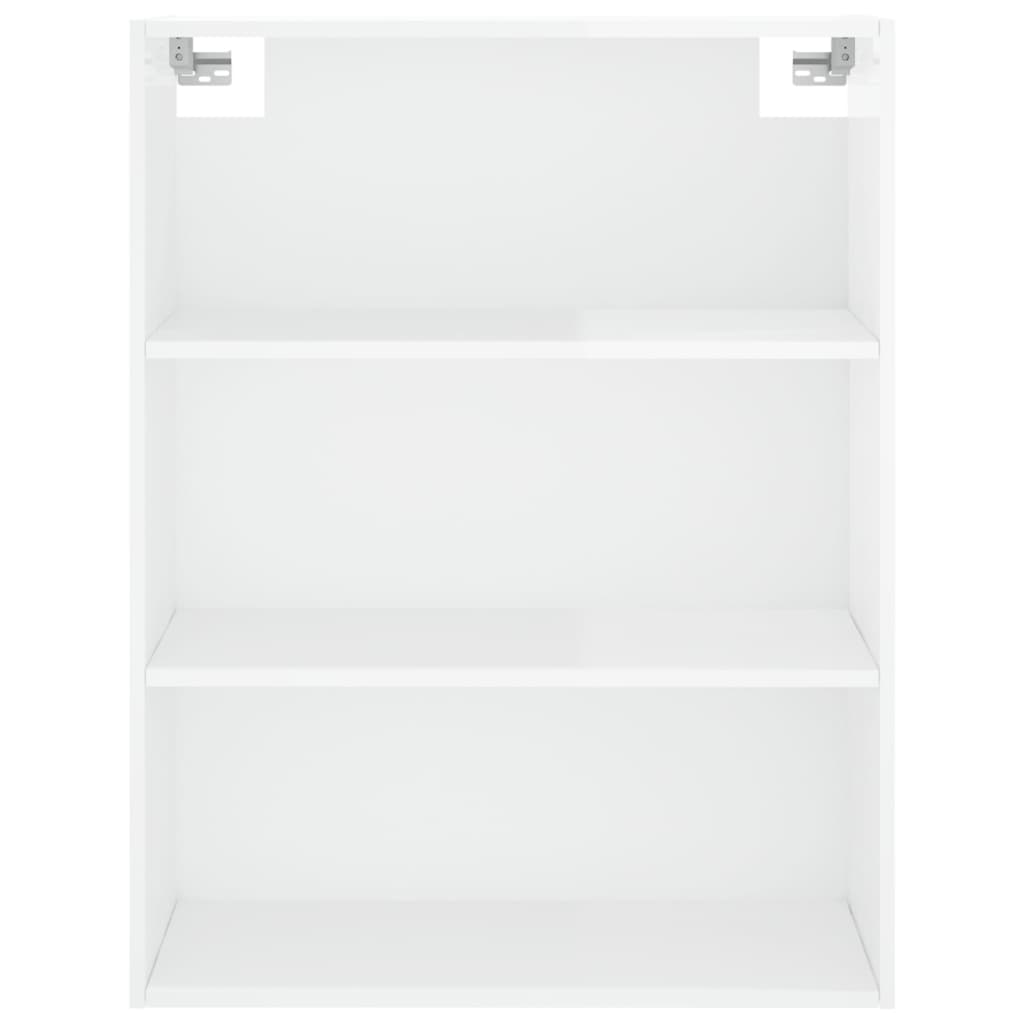 vidaXL Ντουλάπι Γυαλιστερό Λευκό 69,5x34x180 εκ. Επεξεργασμένο Ξύλο