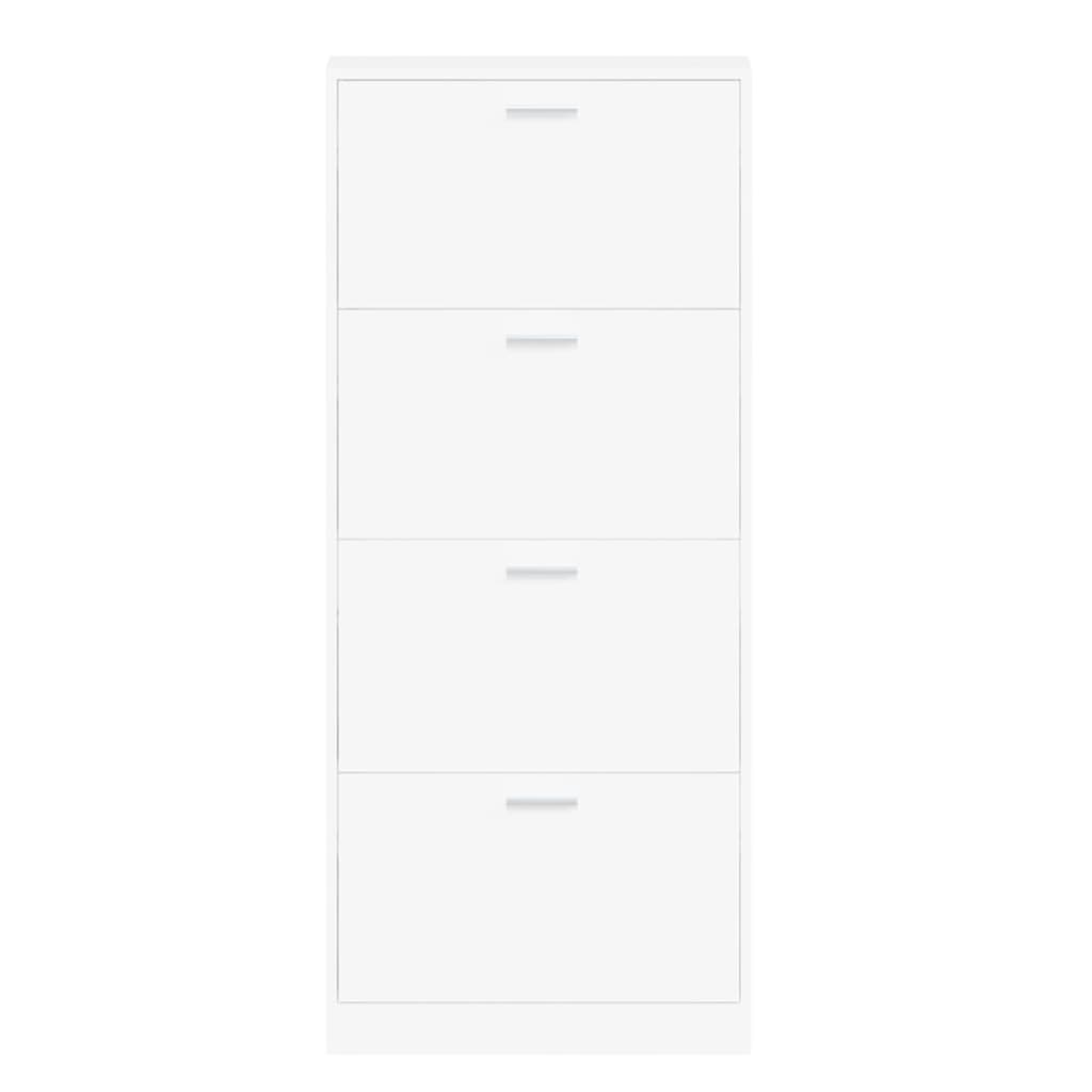 vidaXL Παπουτσοθήκη Λευκή 59 x 17 x 150 εκ. από Επεξεργασμένο Ξύλο