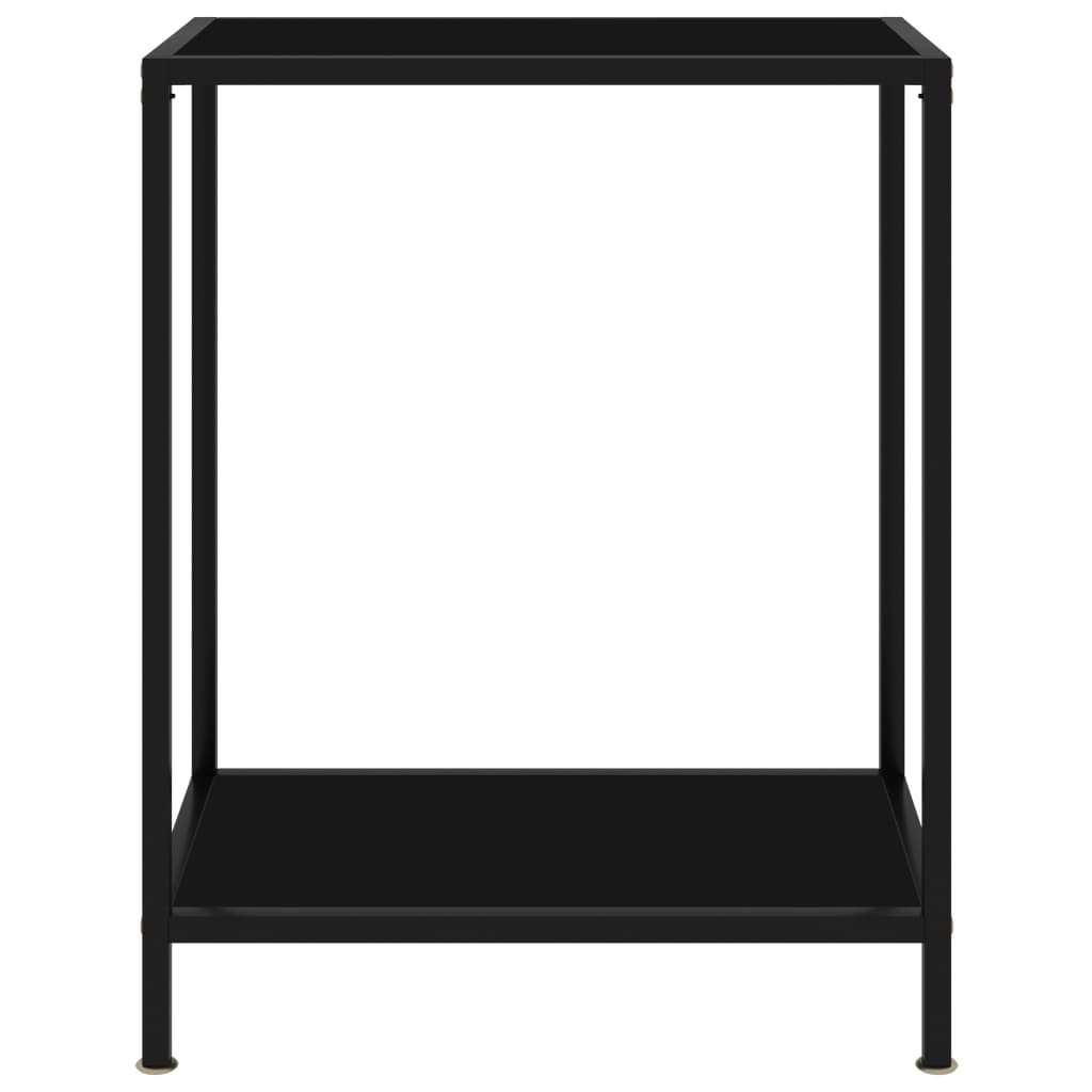 vidaXL Τραπέζι Κονσόλα Μαύρο 60 x 35 x 75 εκ. από Ψημένο Γυαλί