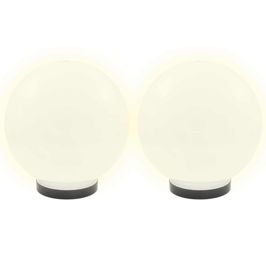 vidaXL Φωτιστικά Μπάλα LED 2 τεμ. Σφαιρικά 25 εκ. Ακρυλικά (PMMA)