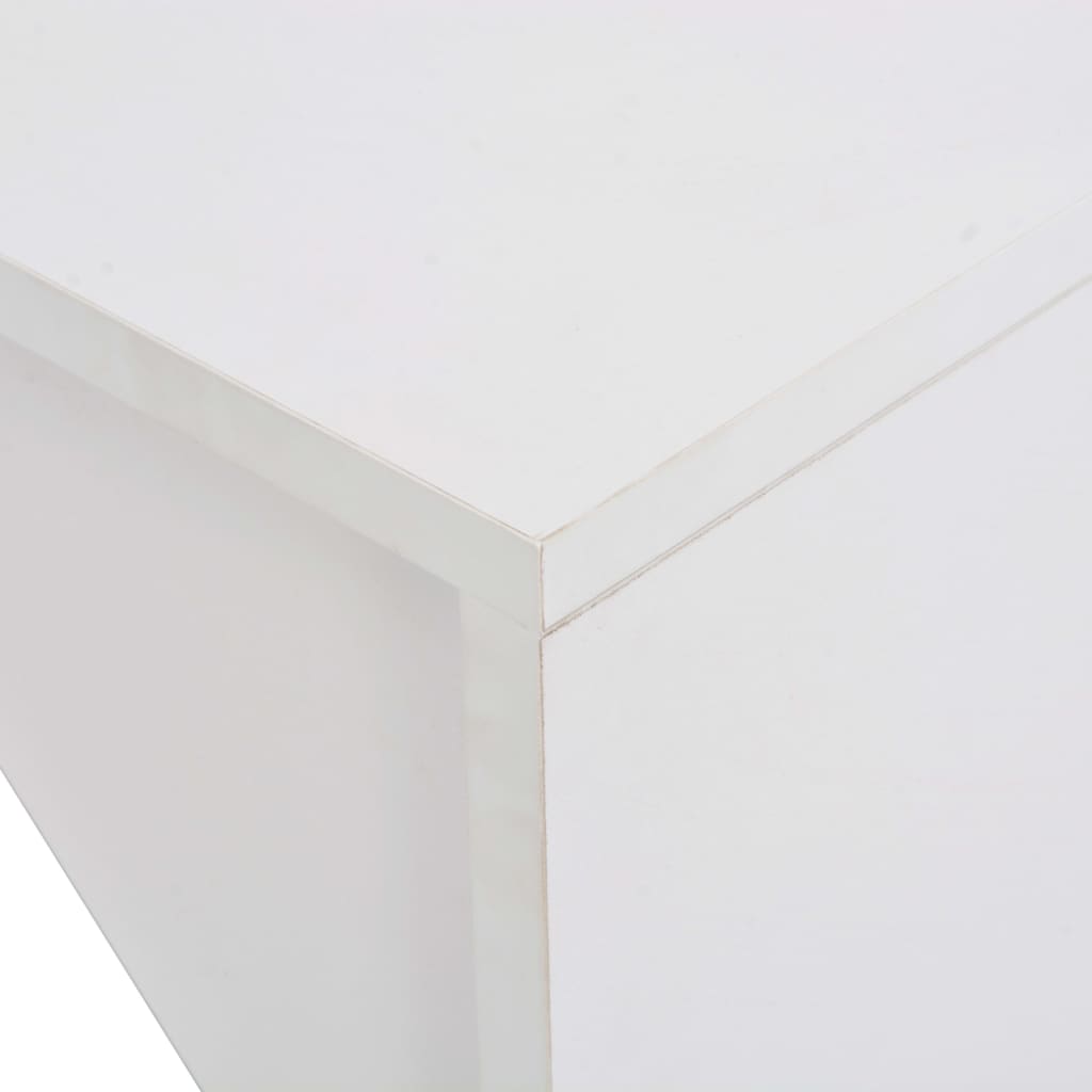 vidaXL Τραπέζι Μπαρ με Ραφιέρα Λευκό 115 x 59 x 200 εκ.