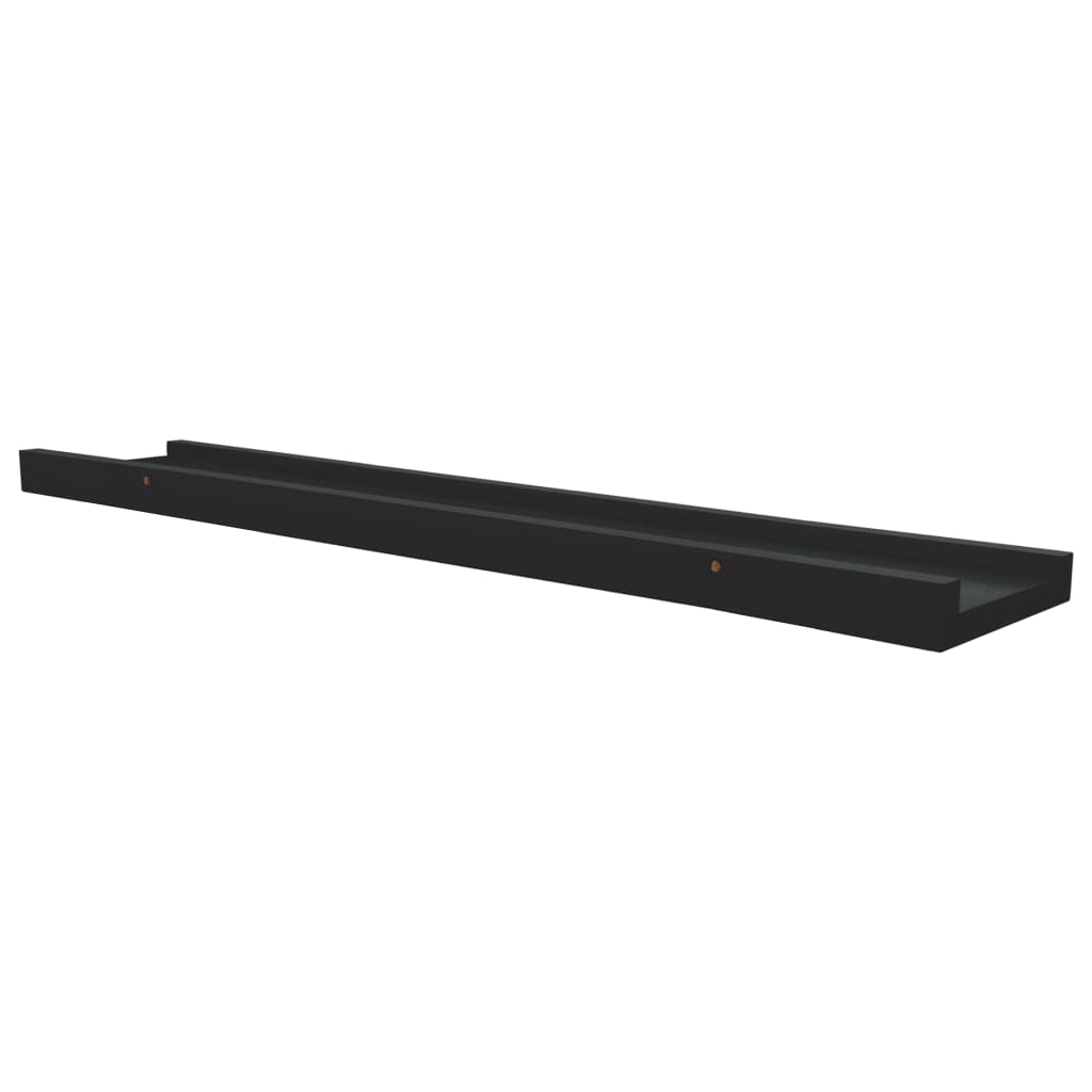 vidaXL Ράφια για Κορνίζες 2 τεμ. Μαύρα 60 x 9 x 3 εκ. από MDF