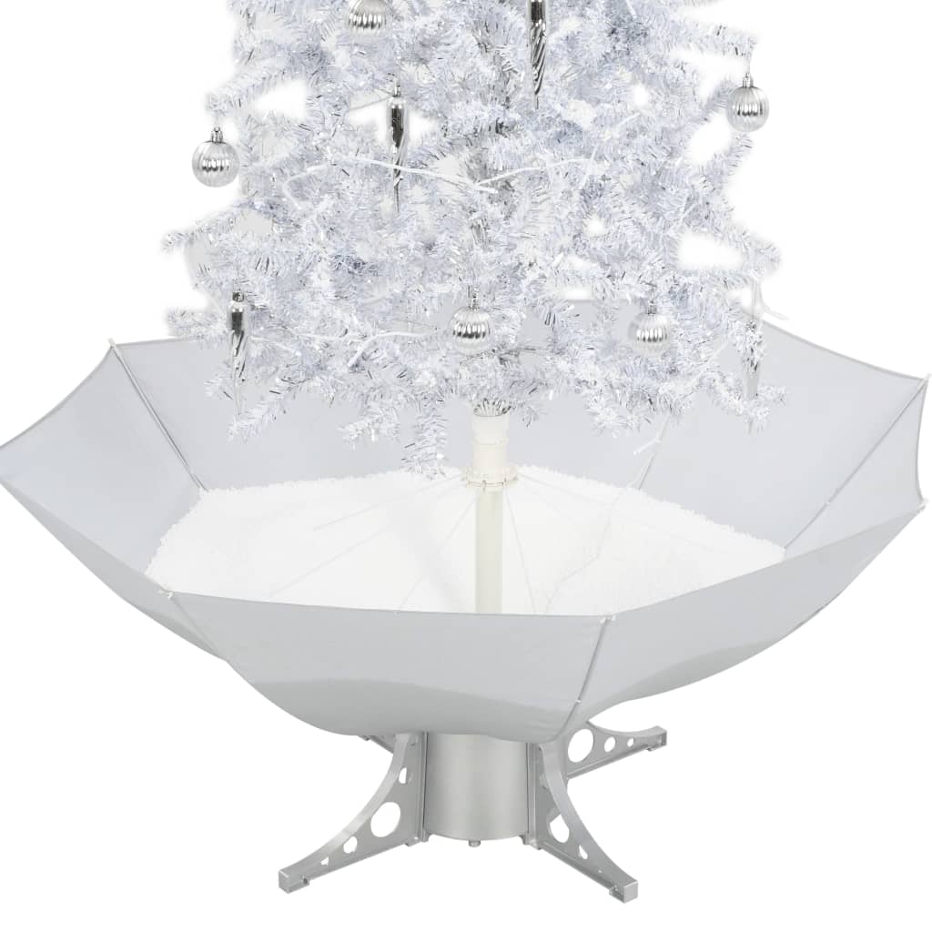 vidaXL Χριστουγεννιάτικο Δέντρο που Χιονίζει Λευκό 170 εκ. με Βάση
