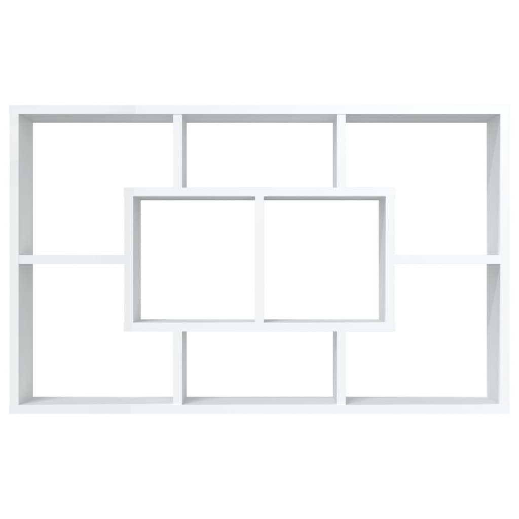 vidaXL Ραφιέρα Τοίχου Λευκή 85 x 16 x 52,5 εκ. από Επεξεργασμένο Ξύλο
